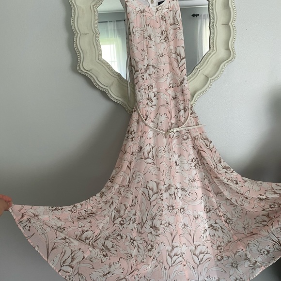 Tommy Hilfiger flower print belted pink dress - Picture 4 of 7